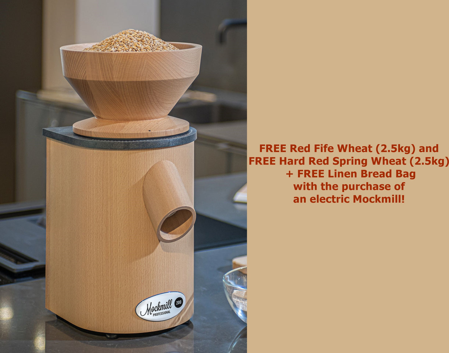 MOCKMILL Lino 200 Stone Grain Mill